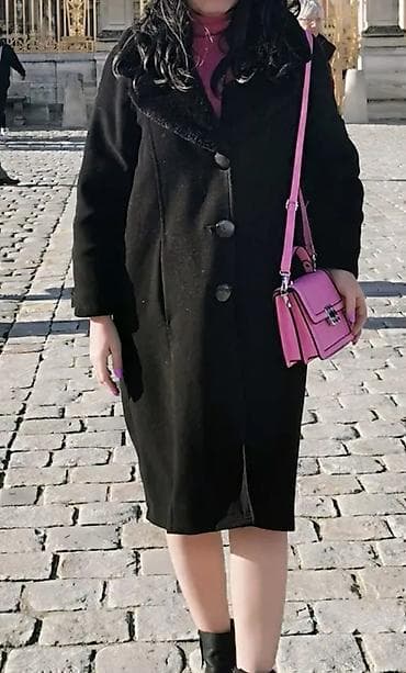 Crni zenski kaput. Xl vel Nema oštećenja. Ima i krzno na lalafo.rs — 1 Crni zenski kaput. Xl vel Nema oštećenja. Ima i krzno — 1