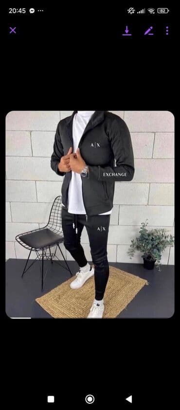 Trenerke: Komplet, 2XL (EU 56), L (EU 52), M (EU 50), bоја - Crna na lalafo.rs Trenerke: Komplet, 2XL (EU 56), L (EU 52), M (EU 50), bоја - Crna