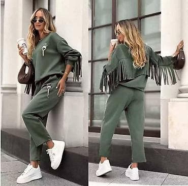 Ženski komplet trenerke sa resama - Dvodijelni set: dukserica + na lalafo.rs — 1 Ženski komplet trenerke sa resama - Dvodijelni set: dukserica + — 1