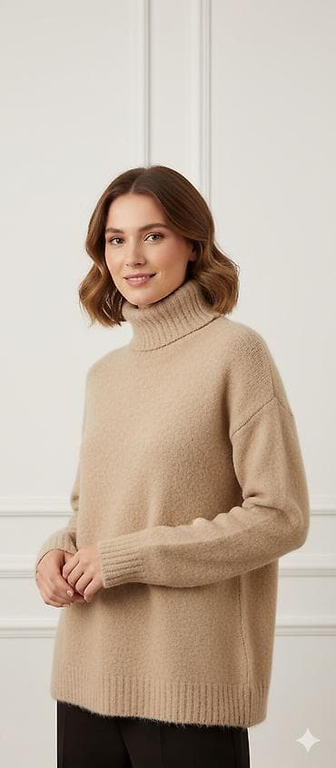 Džemper sa rol-kragnom – bež, meka pletenina - Klasična rol-kragna sa na lalafo.rs Džemper sa rol-kragnom – bež, meka pletenina - Klasična rol-kragna sa