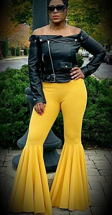 Zvonarice sa sirokim volanima. Tamno zuta,svetlo na lalafo.rs Zvonarice sa sirokim volanima. Tamno zuta,svetlo