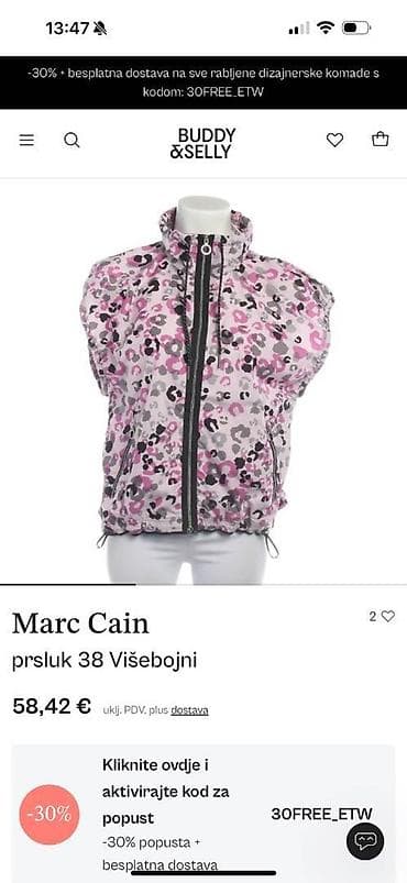 MARC CAIN prsluk, dimenzije: pazuh 50 cm a dužina 65 cm na lalafo.rs — 8 MARC CAIN prsluk, dimenzije: pazuh 50 cm a dužina 65 cm — 8