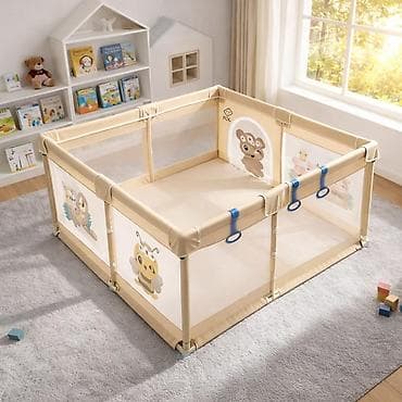 Furniture: Igralište/ogradica za bebe i malu decu – prostrani panelni at lalafo.rs — 1 Furniture: Igralište/ogradica za bebe i malu decu – prostrani panelni — 1