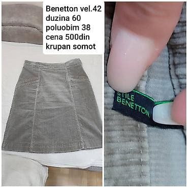 zenske broj: Benetton ženska suknja od krupnog somota. - Brend: Stile Benetton - at lalafo.rs — 1 zenske broj: Benetton ženska suknja od krupnog somota. - Brend: Stile Benetton - — 1