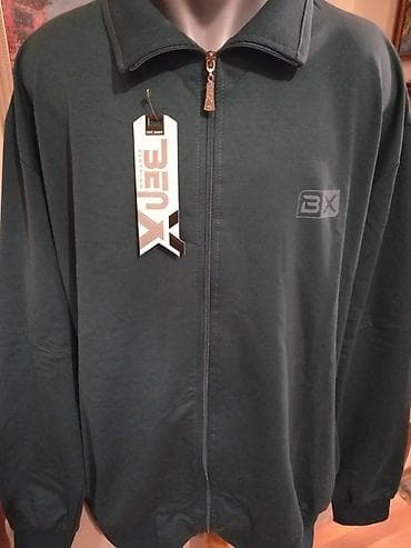 Novi muski duks sa kragnom u velikom broju Benx 5XL Zeleni na lalafo.rs — 5 Novi muski duks sa kragnom u velikom broju Benx 5XL Zeleni — 5