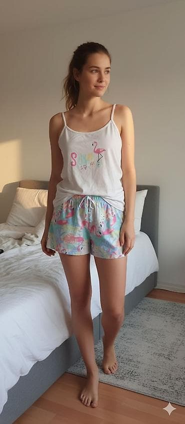 Ženska pidžama – letnji set na tregere - Dvodijelni komplet: majica na lalafo.rs Ženska pidžama – letnji set na tregere - Dvodijelni komplet: majica