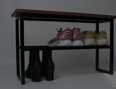 Industrijski konzolni sto/klupa sa metalnim ramom i drvenom pločom - at lalafo.rs Industrijski konzolni sto/klupa sa metalnim ramom i drvenom pločom -