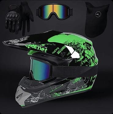 Equipment for cyclists: Komplet za off-road/motokros: kaciga + naočare + rukavice + potkapa at lalafo.rs — 1 Equipment for cyclists: Komplet za off-road/motokros: kaciga + naočare + rukavice + potkapa — 1