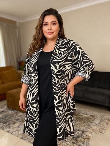 Ženski lagani kimono/blejzer bez kopčanja, dužine do sredine butine na lalafo.rs — 1 Ženski lagani kimono/blejzer bez kopčanja, dužine do sredine butine — 1