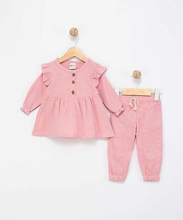 Children's Items: Dvodijelni komplet za devojčice – bluzica i pantalone u nežno roze at lalafo.rs — 1 Children's Items: Dvodijelni komplet za devojčice – bluzica i pantalone u nežno roze — 1