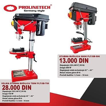 PROLINETECH stolne/stubne bušilice – Germany style Model PLT/SB-500 – na lalafo.rs — 1 PROLINETECH stolne/stubne bušilice – Germany style Model PLT/SB-500 – — 1