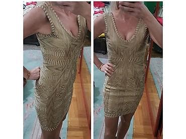 Herve Leger model. Kvalitet za 10++. Uska, uz telo, zlatne boje sa na lalafo.rs — 4 Herve Leger model. Kvalitet za 10++. Uska, uz telo, zlatne boje sa — 4