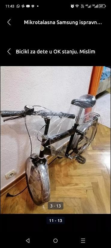 Bicikl za dete mozda do 9 g.
ispravno
Mirjevo na lalafo.rs — 3 Bicikl za dete mozda do 9 g.
ispravno
Mirjevo — 3