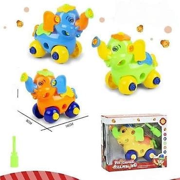 Sklopiva igračka – slon na točkićima - Edukativna 3D igračka za na lalafo.rs Sklopiva igračka – slon na točkićima - Edukativna 3D igračka za