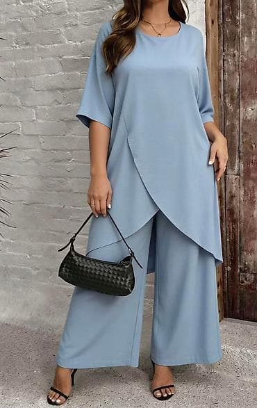 pantalone gina benotti: Dvodelni ženski komplet – tunika i pantalone širokog kroja - Model na lalafo.rs — 4 pantalone gina benotti: Dvodelni ženski komplet – tunika i pantalone širokog kroja - Model — 4