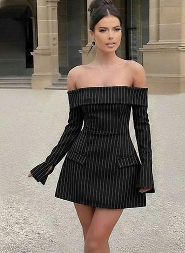 🔥Elegantna mini haljina na pruge – off-shoulder kroj ✅ ✨️Haljina 2.800 na lalafo.rs 🔥Elegantna mini haljina na pruge – off-shoulder kroj ✅ ✨️Haljina 2.800