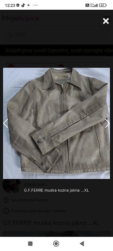 RASPRODAJA!!G.F.FERRE muska kozna jakna. Bez na lalafo.rs — 1 RASPRODAJA!!G.F.FERRE muska kozna jakna. Bez — 1