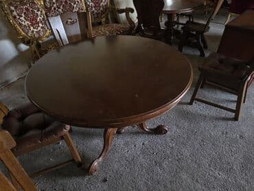 Matresses: Trpezarijski set – okrugli sto od punog drveta + 4 masivne stolice - at lalafo.rs — 3 Matresses: Trpezarijski set – okrugli sto od punog drveta + 4 masivne stolice - — 3