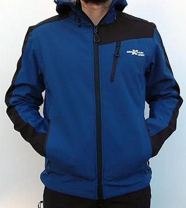 Muška softshell jakna sa kapuljačom – plavo/crna - Materijal na lalafo.rs Muška softshell jakna sa kapuljačom – plavo/crna - Materijal