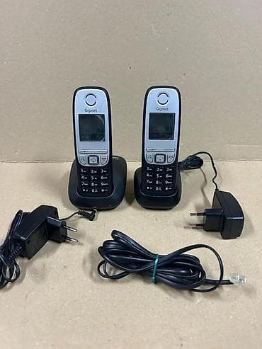Landline Phones: Gigaset bežični DECT set – 2 slušalice sa baznim stanicama - at lalafo.rs — 1 Landline Phones: Gigaset bežični DECT set – 2 slušalice sa baznim stanicama - — 1
