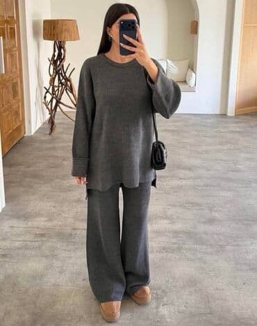 Ε½enski pleteni komplet β dΕΎemper i pantalone - Dvodijelni set od na lalafo.rs Ε½enski pleteni komplet β dΕΎemper i pantalone - Dvodijelni set od