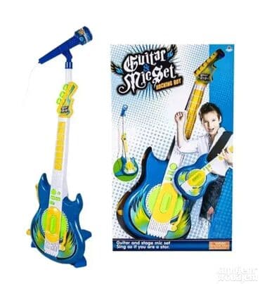 Muzički instrumenti za decu: Električna gitara i mikrofon za dečake. električna gitara i mikrofon na lalafo.rs — 1 Muzički instrumenti za decu: Električna gitara i mikrofon za dečake. električna gitara i mikrofon — 1