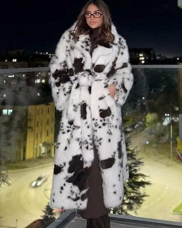 Duga ženska bunda od veštačkog krzna u crno-beloj “dalmatiner” šari na lalafo.rs — 1 Duga ženska bunda od veštačkog krzna u crno-beloj “dalmatiner” šari — 1