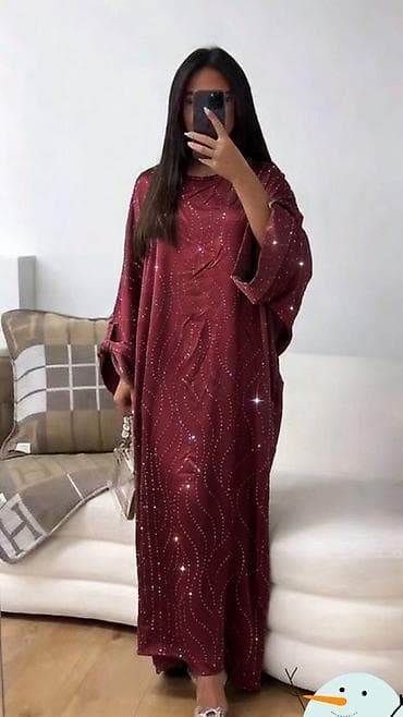 Veci brojevi Elegantna duga kaftan/abaya haljina sa sjajnim detaljima na lalafo.rs Veci brojevi Elegantna duga kaftan/abaya haljina sa sjajnim detaljima