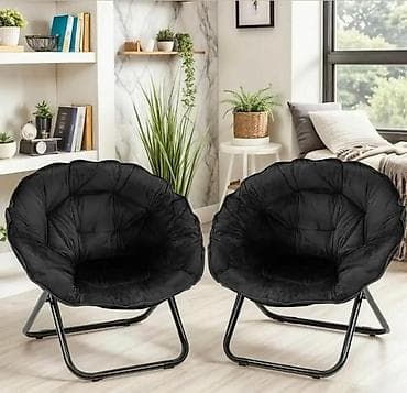 Fotelja tip „moon chair” – crna Fotelje na komad 7050 - Mekano, duboko na lalafo.rs Fotelja tip „moon chair” – crna Fotelje na komad 7050 - Mekano, duboko