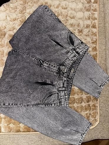 bermude teksas br: Ženske farmerke – sivi/black washed denim, visok struk - Kroj na lalafo.rs — 1 bermude teksas br: Ženske farmerke – sivi/black washed denim, visok struk - Kroj — 1