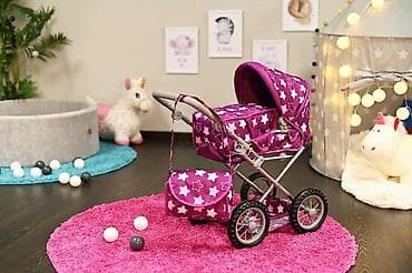 Kolica za lutke Ruby – Star dark pink Vrhunska moderna i praktična na lalafo.rs — 1 Kolica za lutke Ruby – Star dark pink Vrhunska moderna i praktična — 1