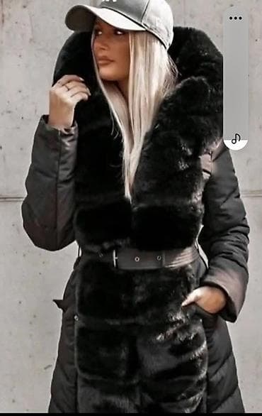 Duga ženska zimska jakna Fly Luxury, crne boje. - Model: prošiveni na lalafo.rs Duga ženska zimska jakna Fly Luxury, crne boje. - Model: prošiveni