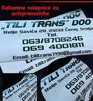Reklamne nalepnice za autoprevoznike-kamion nalepnice - 1992 📌 opis na lalafo.rs Reklamne nalepnice za autoprevoznike-kamion nalepnice - 1992 📌 opis