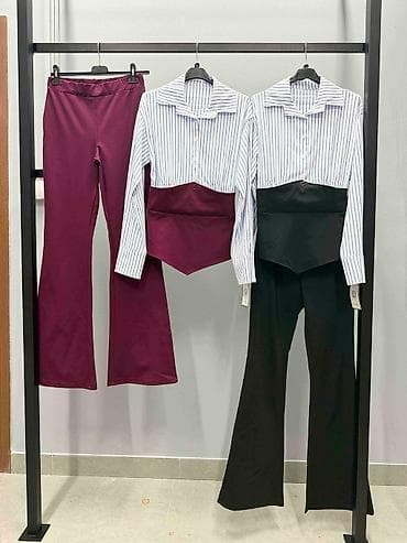pantalone gina benotti: Dvodelni ženski set – košulja i pantalone s visokim strukom - Dizajn na lalafo.rs — 3 pantalone gina benotti: Dvodelni ženski set – košulja i pantalone s visokim strukom - Dizajn — 3