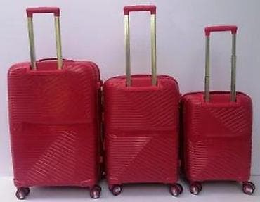 Travel suitcases and bags: Set crvenih kofera – 3 komada - Dizajn: moderni polikarbonatni/ABS at lalafo.rs — 8 Travel suitcases and bags: Set crvenih kofera – 3 komada - Dizajn: moderni polikarbonatni/ABS — 8