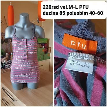 zenske broj: PFU ženska majica na bretele - Veličina: M–L - Dimenzije: dužina 85 at lalafo.rs — 1 zenske broj: PFU ženska majica na bretele - Veličina: M–L - Dimenzije: dužina 85 — 1
