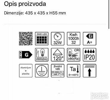 Lighting & Fittings: Šifra:65040 Brend: MITEA Lighting Artikal: LED plafonska lampa LED at lalafo.rs — 2 Lighting & Fittings: Šifra:65040 Brend: MITEA Lighting Artikal: LED plafonska lampa LED — 2