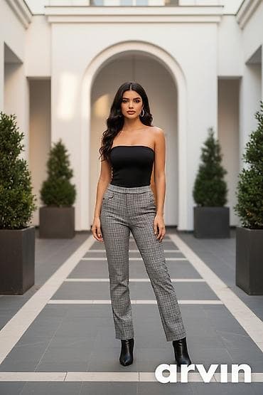 zenske broj: Emporio Armani ženske pantalone – karirani dezen (siva/crna) - Model at lalafo.rs — 1 zenske broj: Emporio Armani ženske pantalone – karirani dezen (siva/crna) - Model — 1