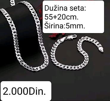 KVALITETNI PRELEP POSREBRENI MUŠKI SET OD DVA NAKITA na lalafo.rs — 1 KVALITETNI PRELEP POSREBRENI MUŠKI SET OD DVA NAKITA — 1