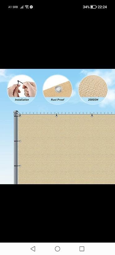 dve suknje po: Novo nepromocivo platno visine 1.5m. Ogradite vasu bastu,plac, vrt na lalafo.rs — 1 dve suknje po: Novo nepromocivo platno visine 1.5m. Ogradite vasu bastu,plac, vrt — 1