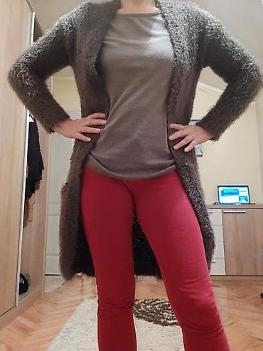 Women's Sweaters, Cardigans: Dug kardigan od „mohair“ efekta, bez kopčanja, u sivo-braon nijansi. - at lalafo.rs — 1 Women's Sweaters, Cardigans: Dug kardigan od „mohair“ efekta, bez kopčanja, u sivo-braon nijansi. - — 1