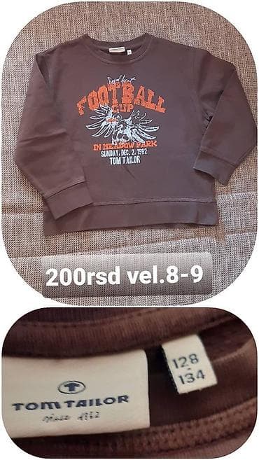 Dečji duks Tom Tailor, braon boje, sa printom “Football Cup – In at lalafo.rs — 1 Dečji duks Tom Tailor, braon boje, sa printom “Football Cup – In — 1