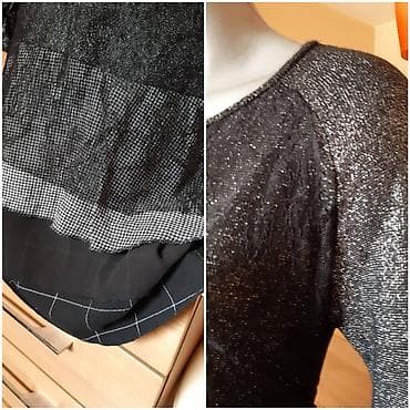 Women's Clothing: Crna haljina/tunika sa sjajnim nitima, 3/4 rukavi. Okrugli izrez at lalafo.rs — 4 Women's Clothing: Crna haljina/tunika sa sjajnim nitima, 3/4 rukavi. Okrugli izrez — 4