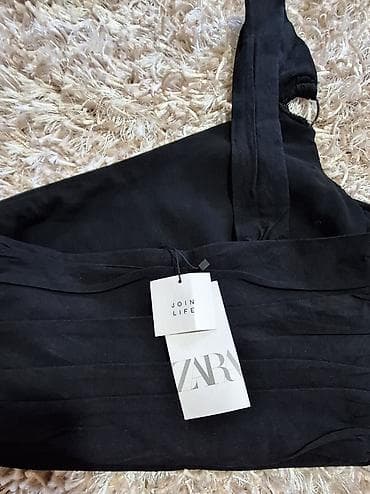 Zara crni crop top – model na jedno rame, kolekcija Join Life at lalafo.rs — 4 Zara crni crop top – model na jedno rame, kolekcija Join Life — 4