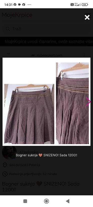 RASPRODAJA!!! ORIGINAL Bogner suknja,vel.38. Poluobim struka at lalafo.rs — 3 RASPRODAJA!!! ORIGINAL Bogner suknja,vel.38. Poluobim struka — 3