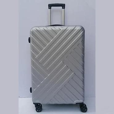 Travel suitcases and bags: Tvrdi kofer na točkiće – srebrni - Materijal: čvrsta ABS/plastika sa at lalafo.rs — 1 Travel suitcases and bags: Tvrdi kofer na točkiće – srebrni - Materijal: čvrsta ABS/plastika sa — 1