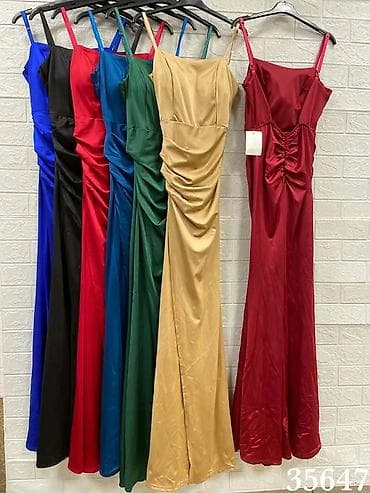 Duga svečana satenska haljina sa bretelama - Model: uska silueta koja na lalafo.rs — 3 Duga svečana satenska haljina sa bretelama - Model: uska silueta koja — 3