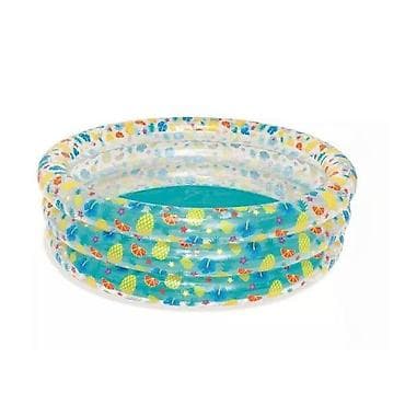 Naduvni dečiji bazen sa trostrukim prstenom i šarenim tropskim printom na lalafo.rs Naduvni dečiji bazen sa trostrukim prstenom i šarenim tropskim printom