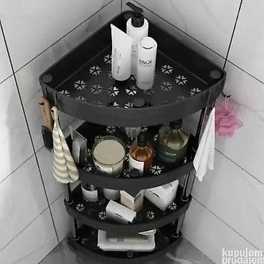 Ugaona višeslojna polica/kolica za kupatilo - Dizajn za ugradnju u na lalafo.rs — 1 Ugaona višeslojna polica/kolica za kupatilo - Dizajn za ugradnju u — 1