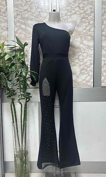 ✨Elegantni ženski kombinezon – crni, asimetričan dizajn po super ceni na lalafo.rs — 2 ✨Elegantni ženski kombinezon – crni, asimetričan dizajn po super ceni — 2